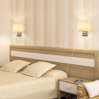 Lot de 2 appliques murales avec ports de charge USB et prise secteur