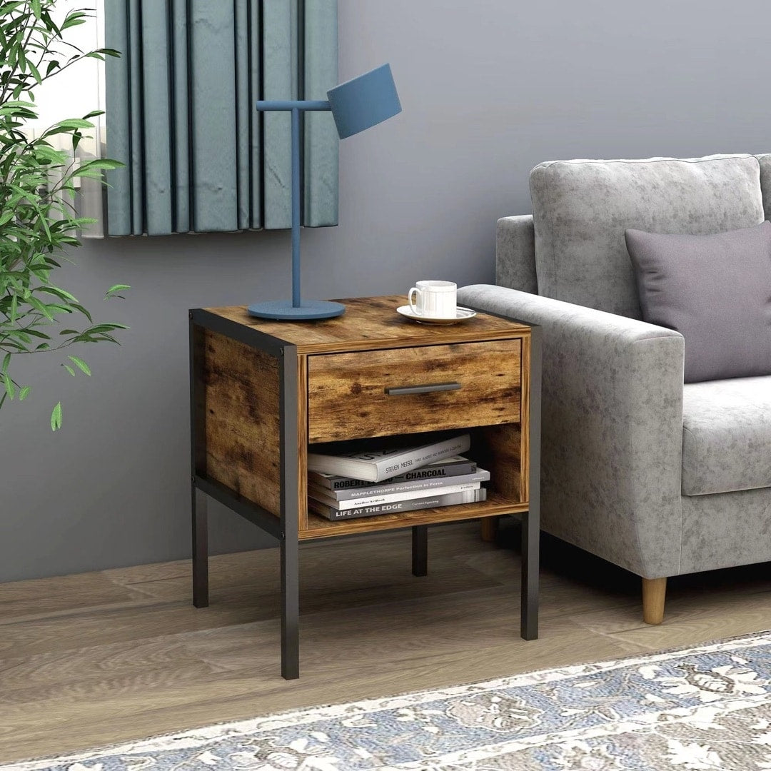 Industrial-style Nightstand (Set of 2)