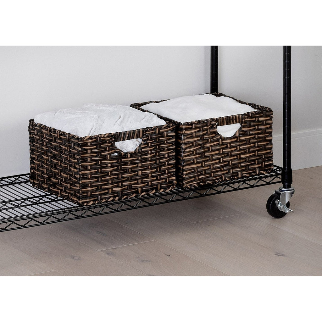 Panier de rangement pliable tissé à la main Seville Classics (lot de 2)