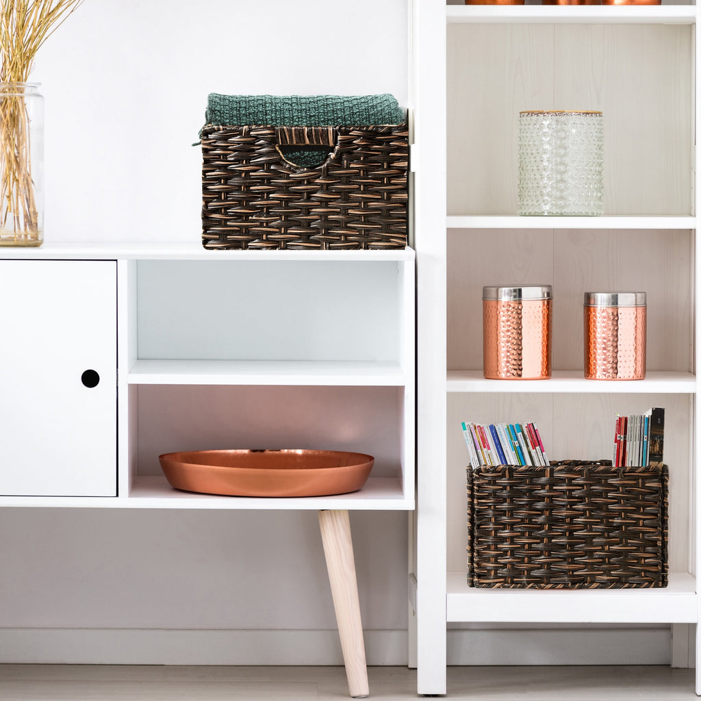 Panier de rangement pliable tissé à la main Seville Classics (lot de 2)