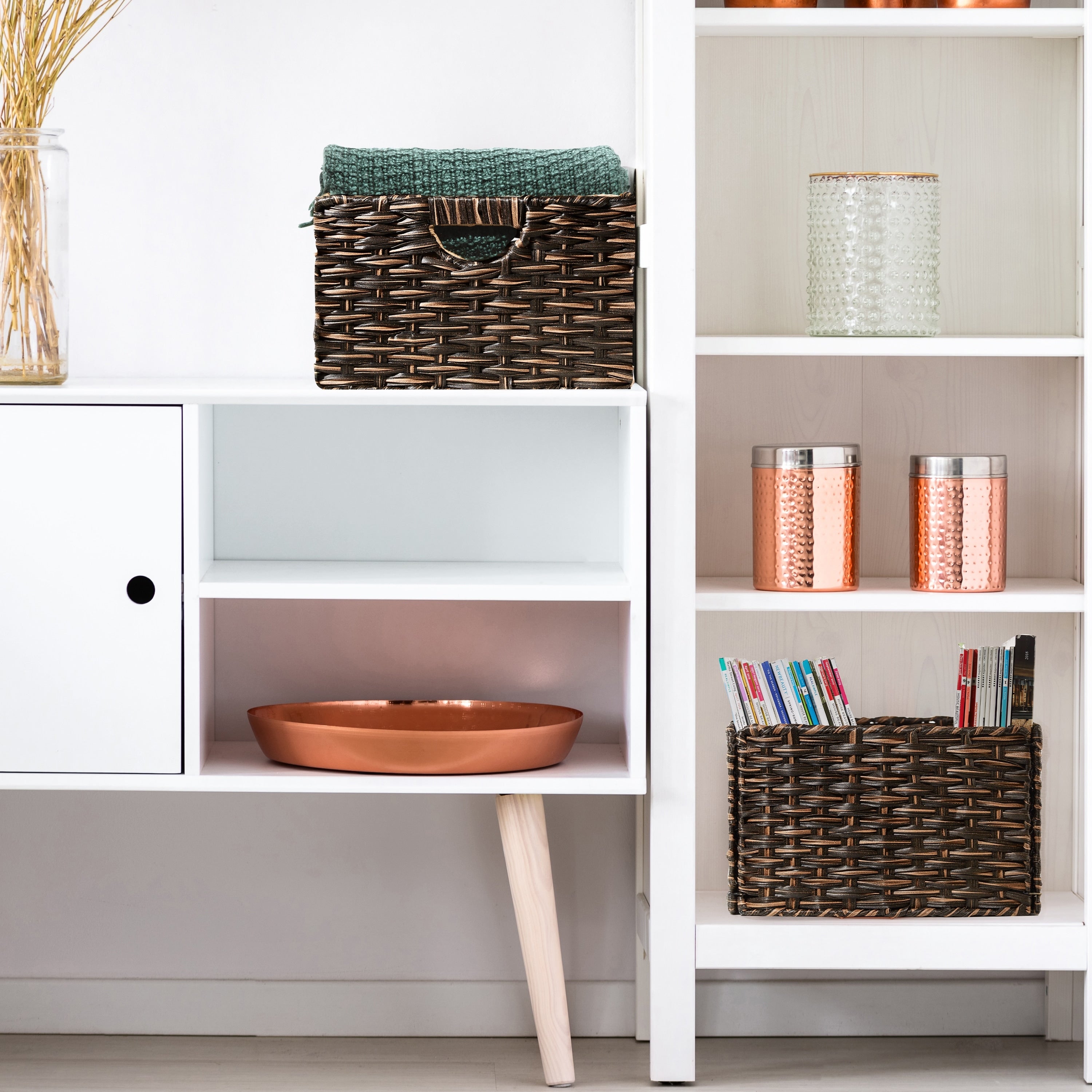 Panier de rangement pliable tissé à la main Seville Classics (lot de 2)