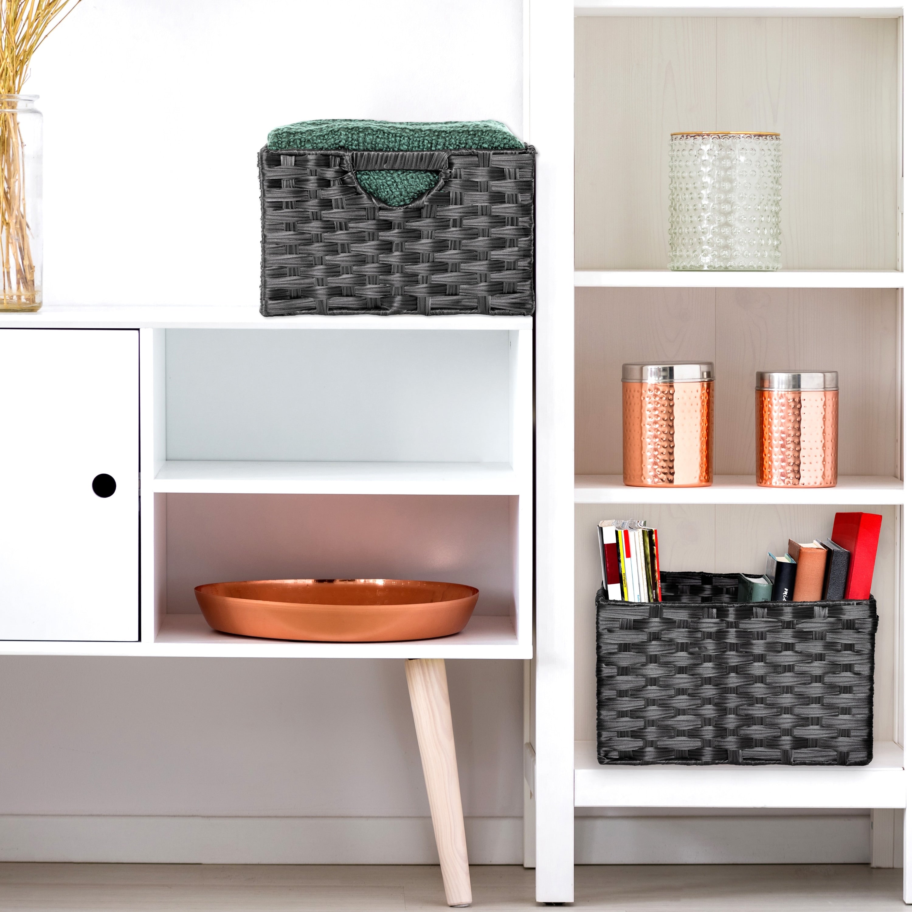 Panier de rangement pliable tissé à la main Seville Classics (lot de 2)