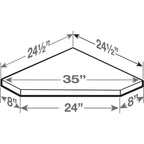 Ensemble de meuble-lavabo d'angle Shaker 3 pièces