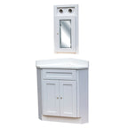 Ensemble de meuble-lavabo d'angle Shaker 3 pièces