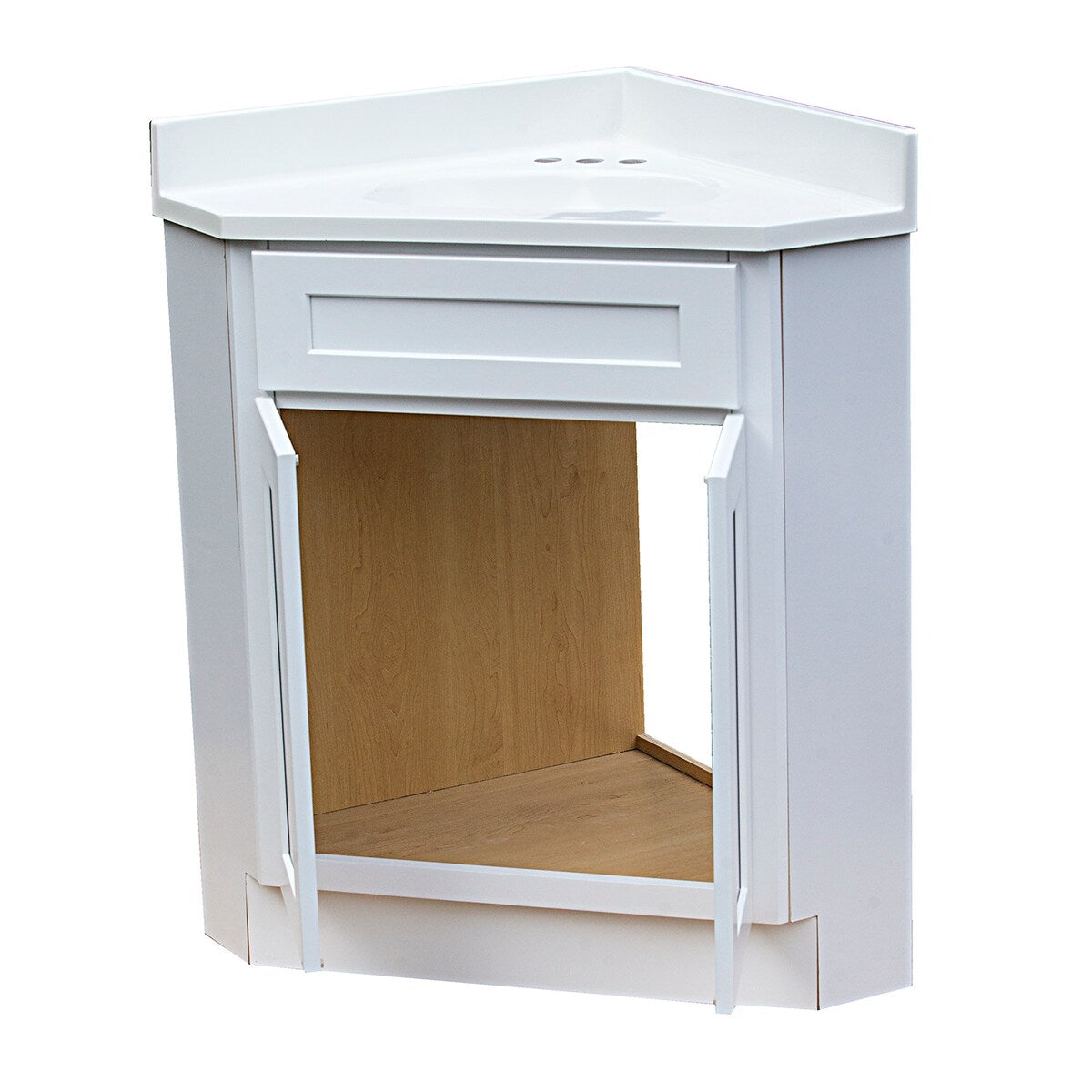 Ensemble de meuble-lavabo d'angle Shaker 3 pièces