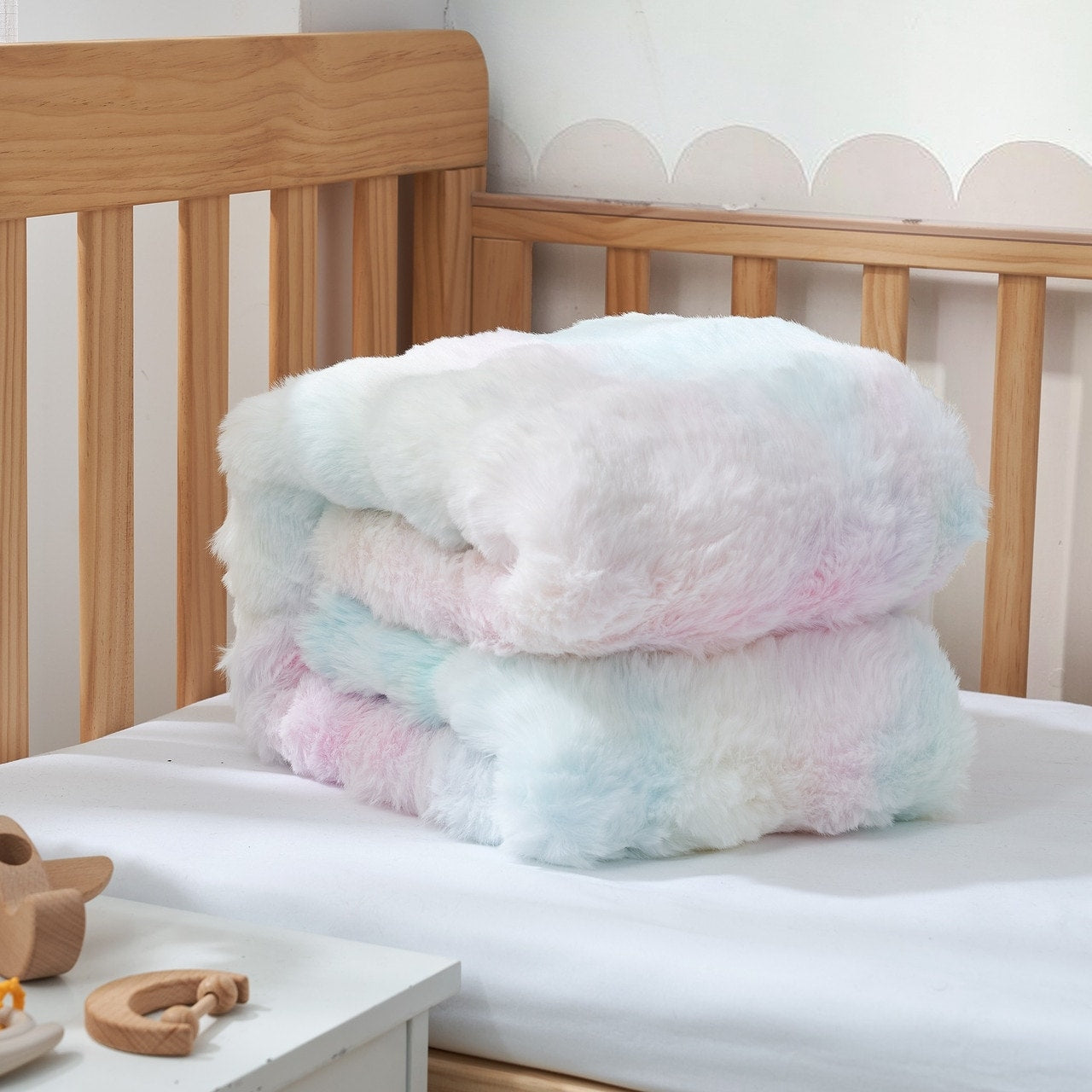 Sherbert Scoops® - Doudou Coma Inducer® pour tout-petits - Paillettes arc-en-ciel