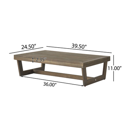 Salon de jardin Sherwood 4 places en bois par Christopher Knight Home