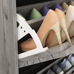 Meuble à chaussures étroit avec 3 portes rabattables, gain de place, 3 couleurs