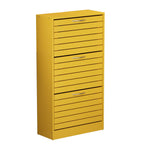 Meuble à chaussures étroit avec 3 portes rabattables, gain de place, 3 couleurs