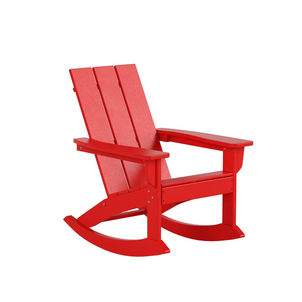 Ensemble de 5 chaises à bascule Polytrends Shoreside, toutes saisons, pour conversation