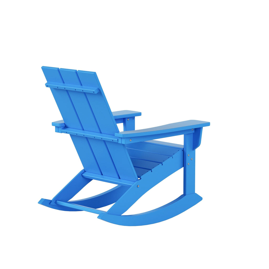 Ensemble de 5 chaises à bascule Polytrends Shoreside, toutes saisons, pour conversation