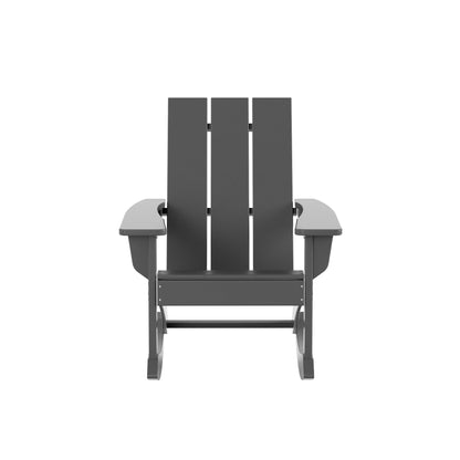 Ensemble de 5 chaises à bascule Polytrends Shoreside, toutes saisons, pour conversation