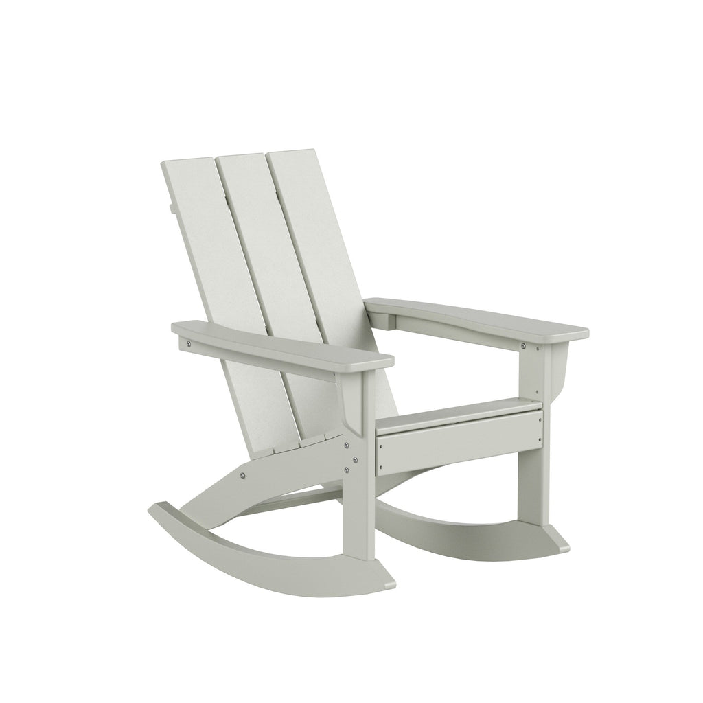 Ensemble de 5 chaises à bascule Polytrends Shoreside, toutes saisons, pour conversation