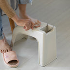 Repose-pieds de douche, tabouret de bain blanc pour se raser les jambes, repose-pieds de spa, tabouret de douche avec rangement
