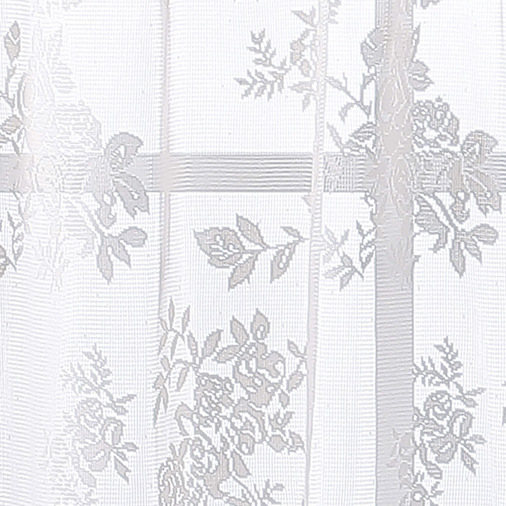 Collection de rideaux de cuisine en dentelle Sibella de Curtainworks, cantonnière et paire de rideaux à étages