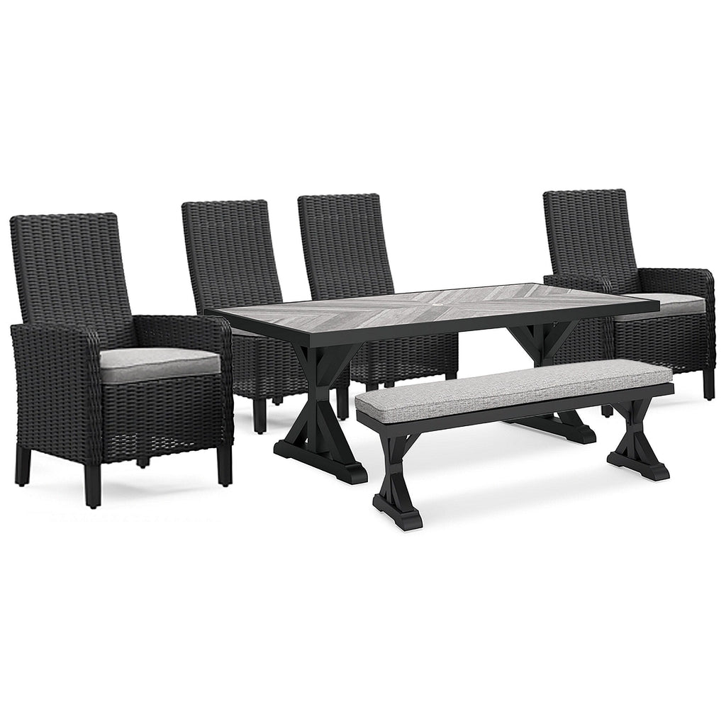 Ensemble de 6 sièges d'extérieur Signature Design by Ashley Beachcroft marron/beige