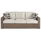 Ensemble de conversation d'extérieur 4 pièces Signature Design by Ashley Beachcroft marron/beige - 82,25 L x 37,75 P x 34,63 H