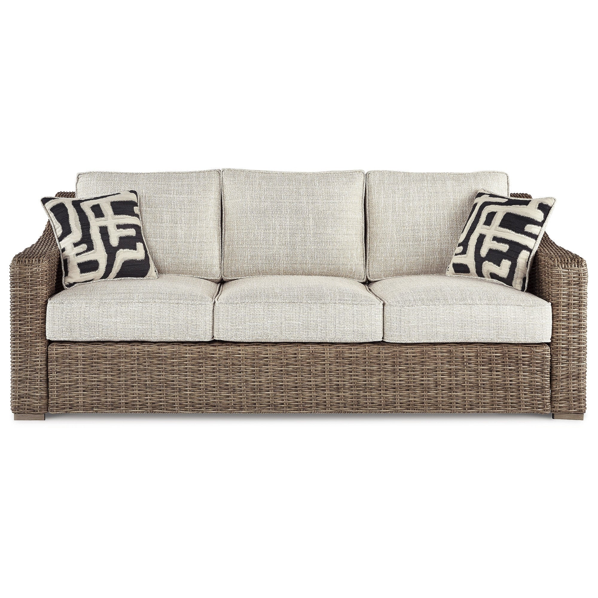 Ensemble de conversation d'extérieur 4 pièces Signature Design by Ashley Beachcroft marron/beige - 82,25 L x 37,75 P x 34,63 H