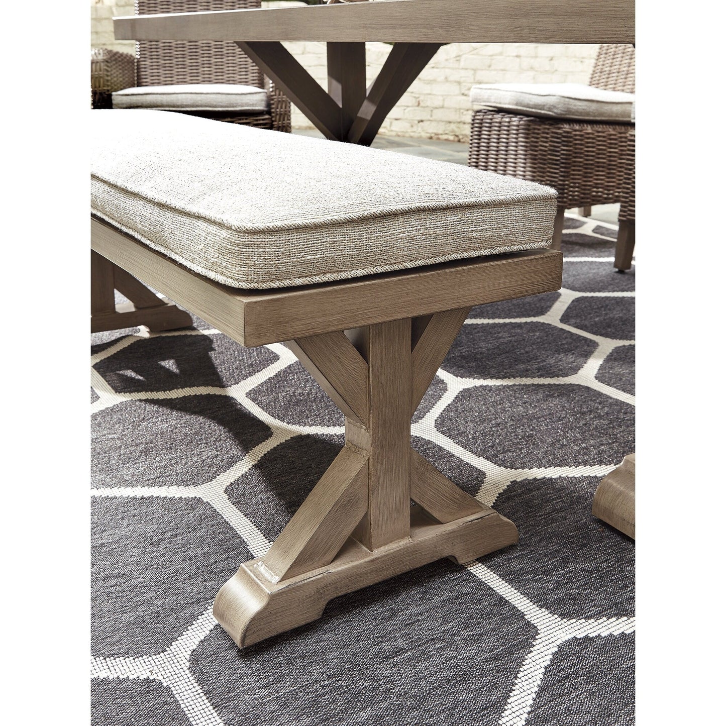 Ensemble de 6 sièges d'extérieur Signature Design by Ashley Beachcroft marron/beige