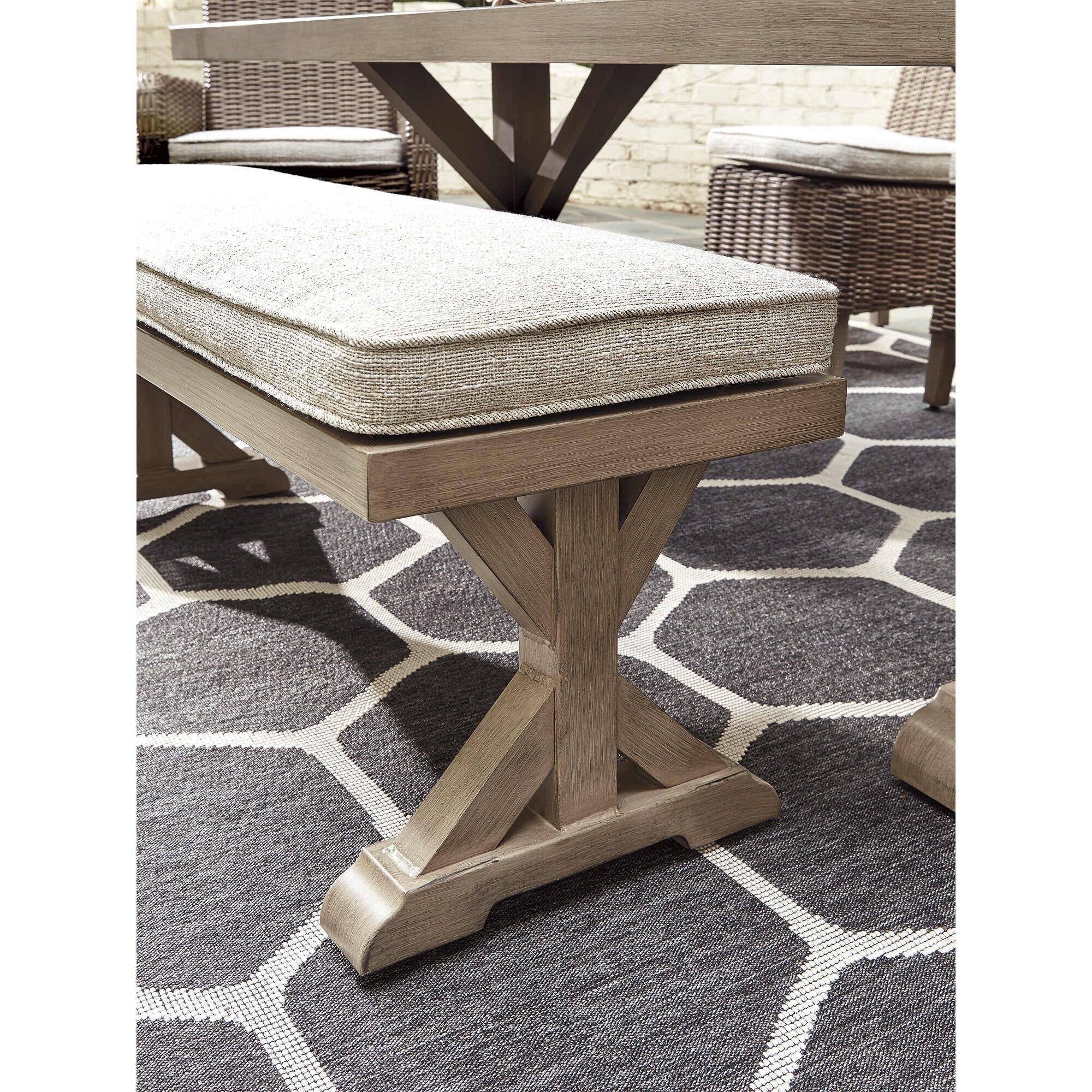Ensemble de 6 sièges d'extérieur Signature Design by Ashley Beachcroft marron/beige