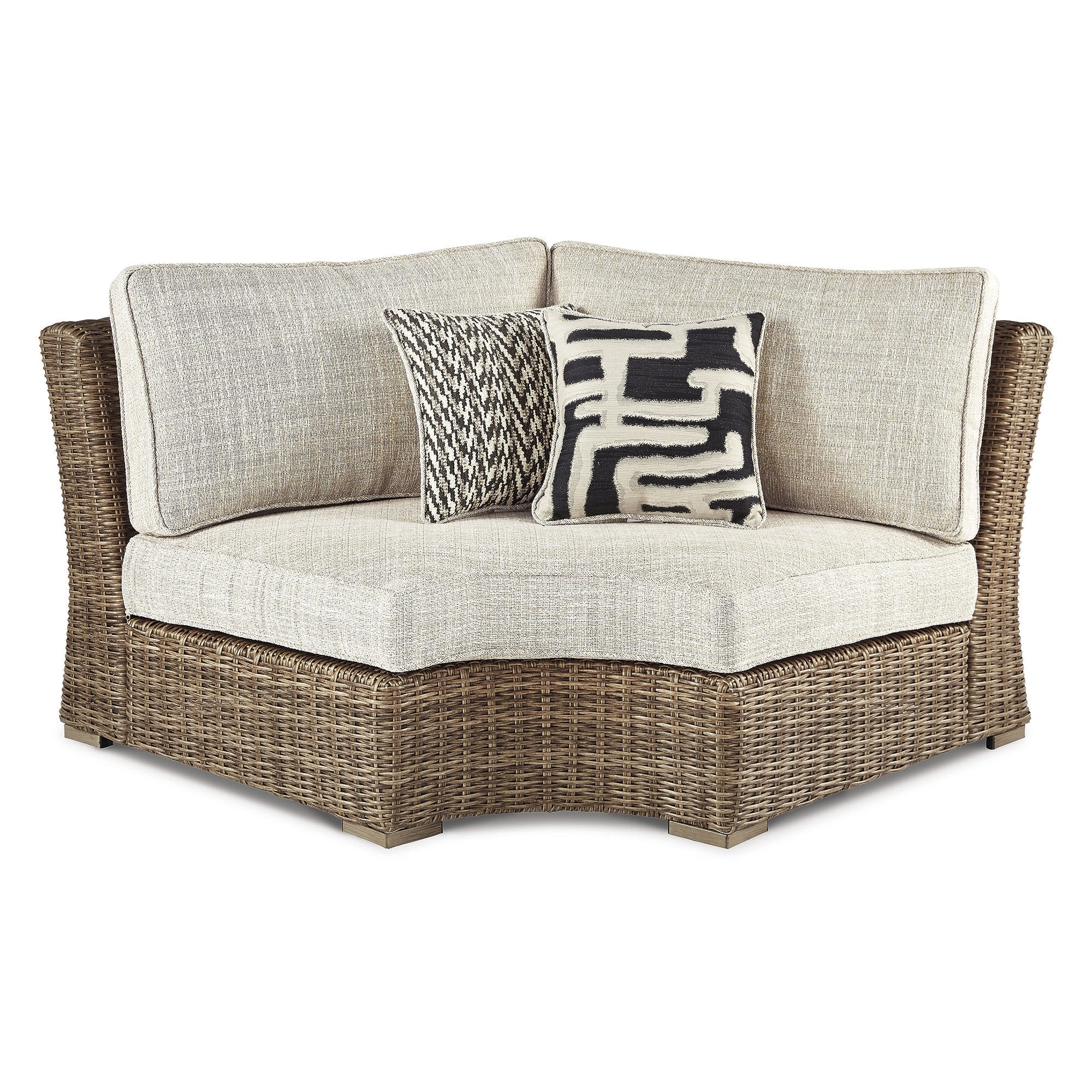 Ensemble de 8 sièges d'extérieur Signature Design by Ashley Beachcroft marron/beige - 107 L x 37,75 P x 34,63 H