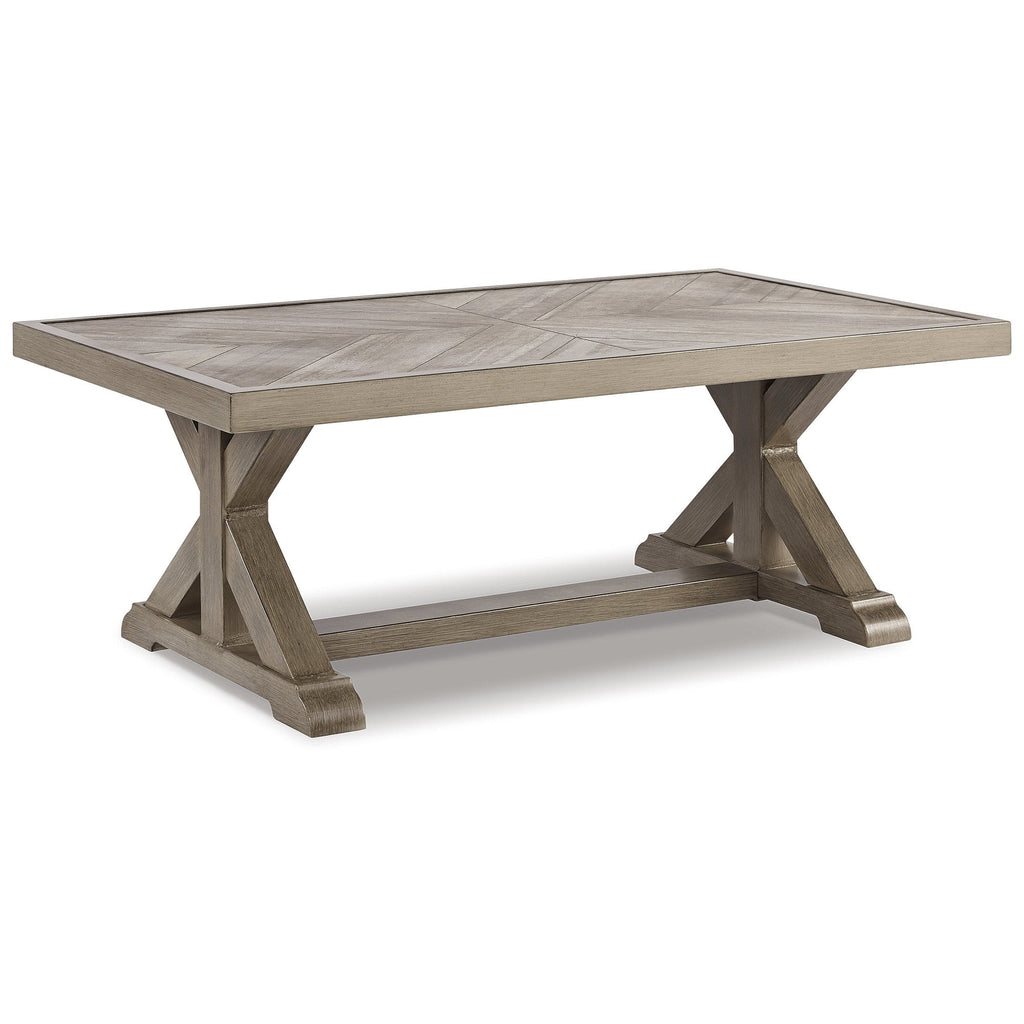 Ensemble de 8 sièges d'extérieur Signature Design by Ashley Beachcroft marron/beige - 107 L x 37,75 P x 34,63 H