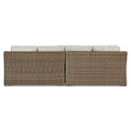 Ensemble de 8 sièges d'extérieur Signature Design by Ashley Beachcroft marron/beige - 107 L x 37,75 P x 34,63 H