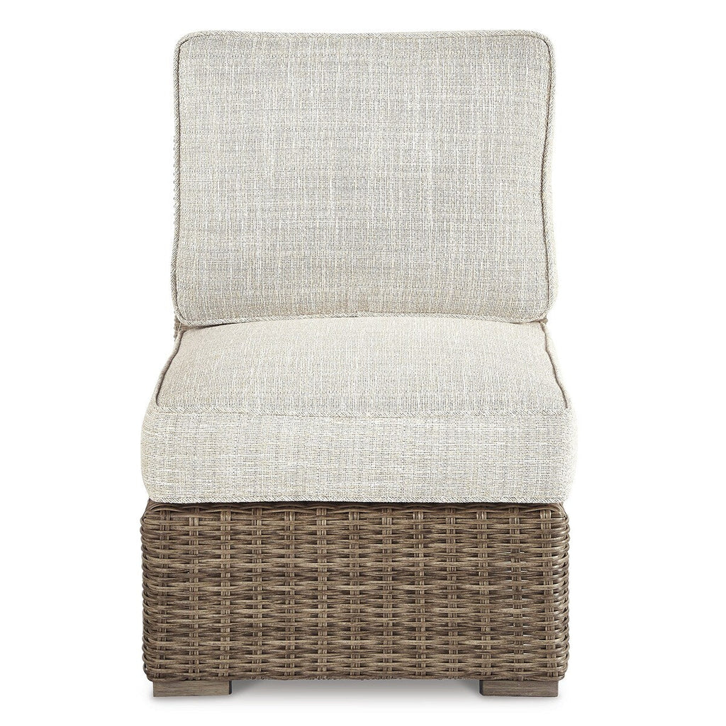 Canapé d'extérieur, chaises longues et foyer Signature Design by Ashley Beachcroft marron/beige - 83 L x 37 P x 36 H