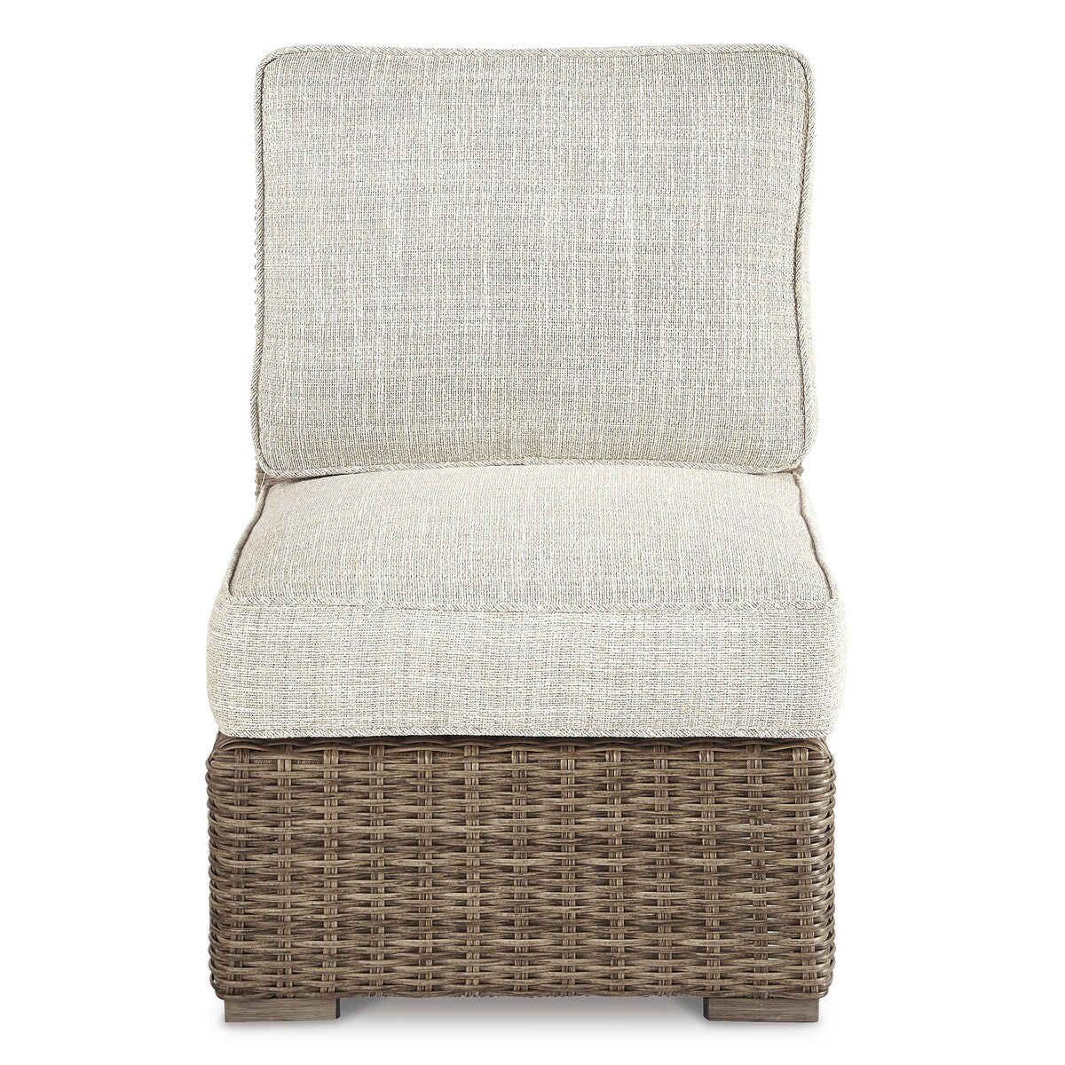 Canapé d'extérieur, chaises longues et foyer Signature Design by Ashley Beachcroft marron/beige - 83 L x 37 P x 36 H