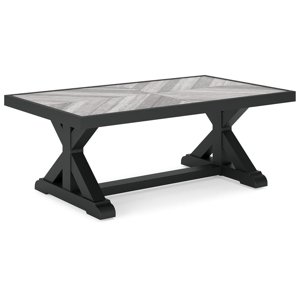 Canapé d'extérieur Signature Design by Ashley Beachcroft et 2 chaises avec table basse