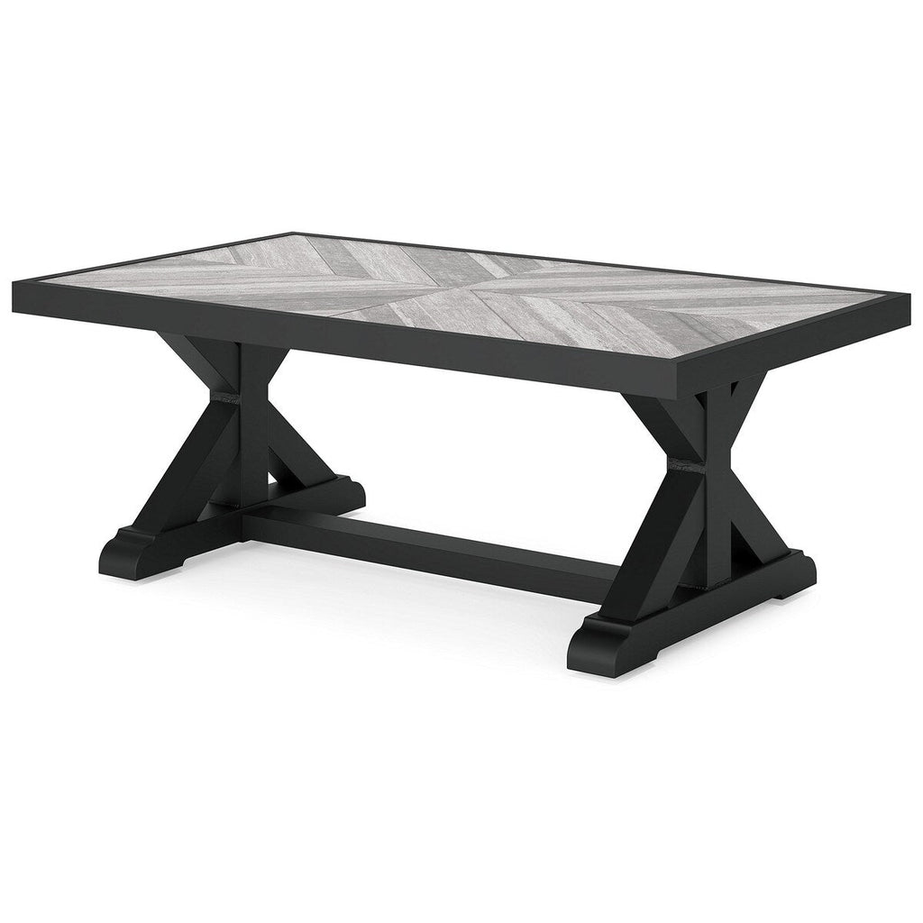 Canapé d'extérieur Signature Design by Ashley Beachcroft et 2 chaises avec table basse
