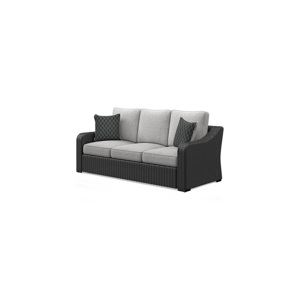 Canapé d'extérieur Signature Design by Ashley Beachcroft et 2 chaises avec table basse