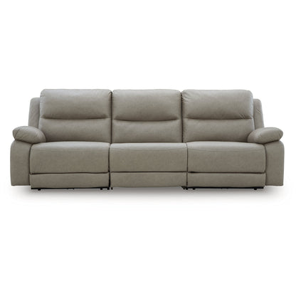 Canapé sectionnel inclinable électrique gris Signature Design by Ashley Brannigan, 3 pièces - 112 L x 41 P x 42 H