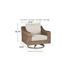 Canapé d'extérieur Signature Design by Ashley Beachcroft et 2 chaises longues avec table basse et 2 tables d'appoint