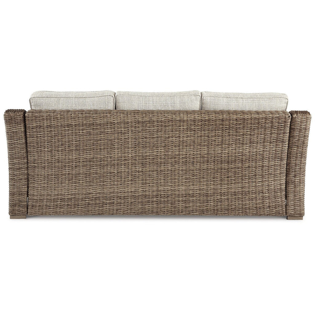 Canapé d'extérieur Signature Design by Ashley Beachcroft et 2 chaises longues avec table basse et 2 tables d'appoint