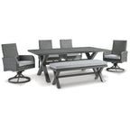 Ensemble de salle à manger d'extérieur Elite Park Gray, 6 pièces, Signature Design by Ashley - 80 l x 42 p x 29 h