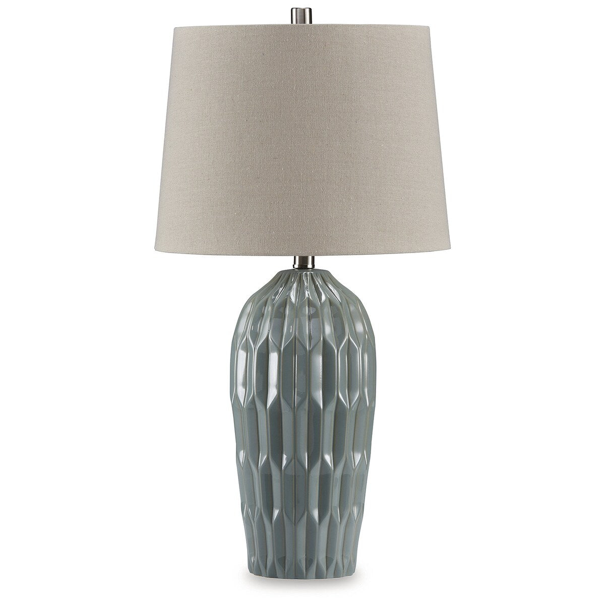 Lampe de table bleue Signature Design by Ashley Hadbury (lot de 2) - 14 L x 14 P x 26,75 H