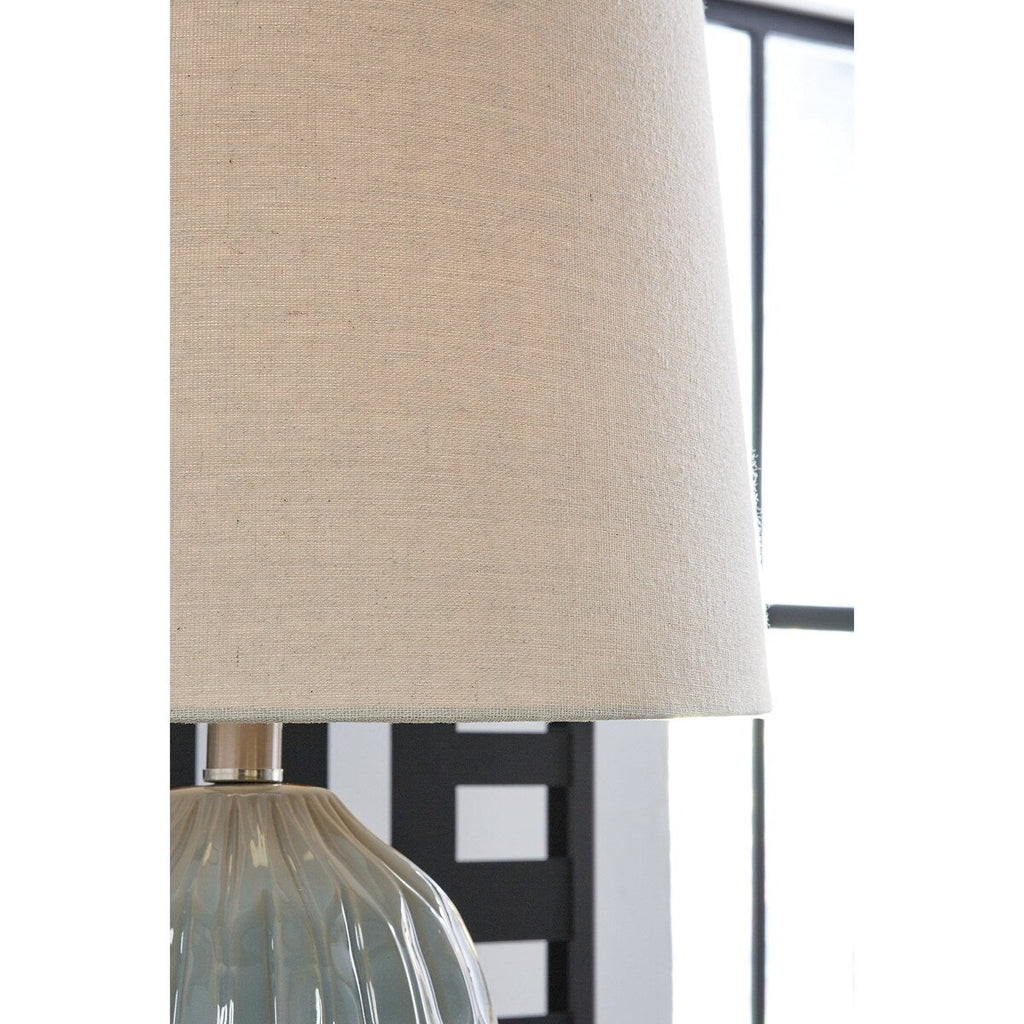 Lampe de table bleue Signature Design by Ashley Hadbury (lot de 2) - 14 L x 14 P x 26,75 H