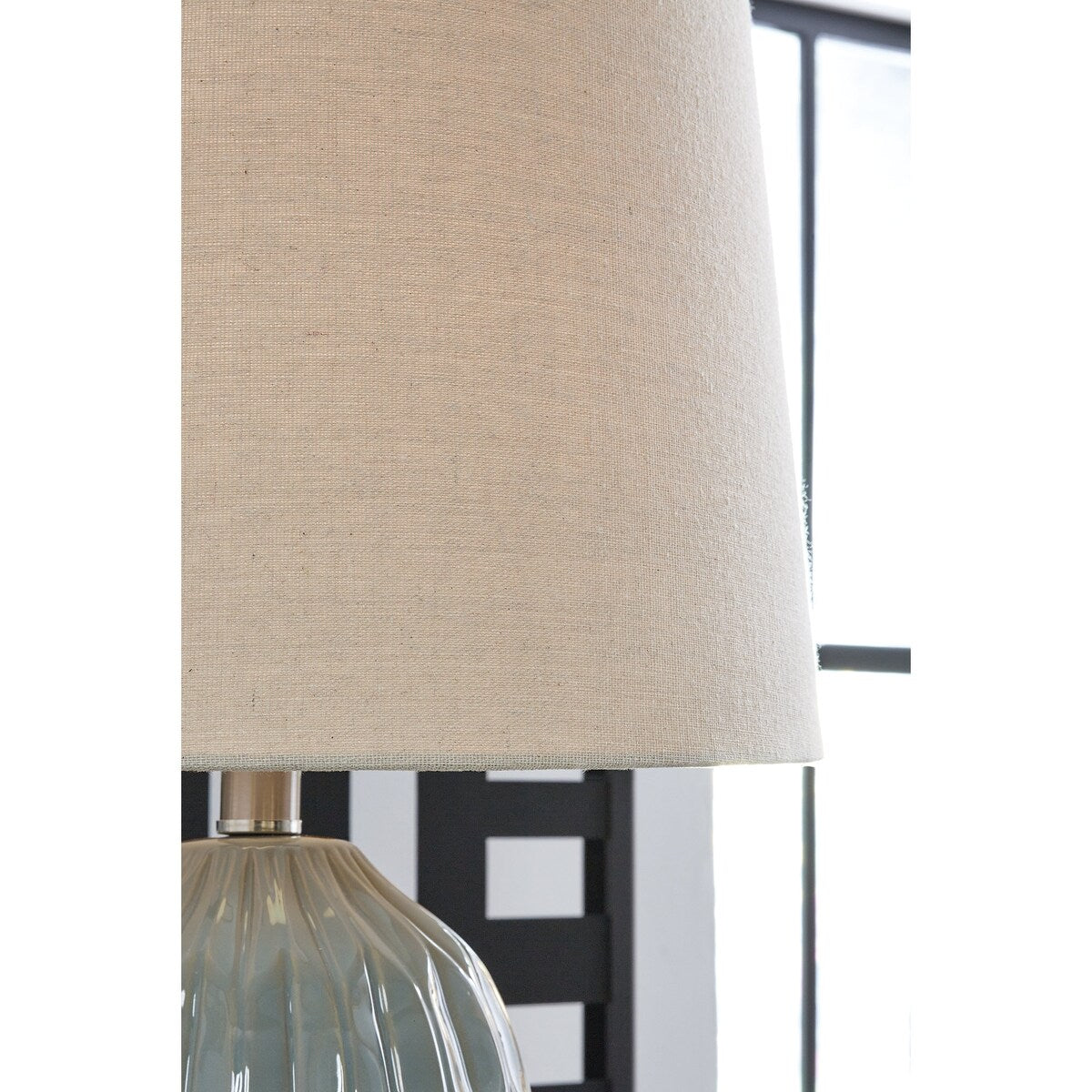 Lampe de table bleue Signature Design by Ashley Hadbury (lot de 2) - 14 L x 14 P x 26,75 H