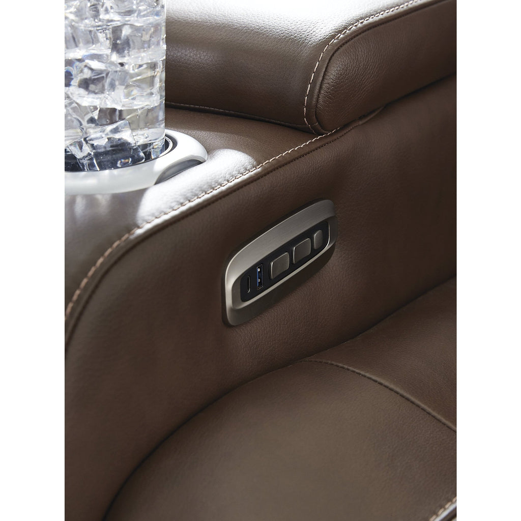 Fauteuil inclinable électrique Signature Design by Ashley à fort impact marron