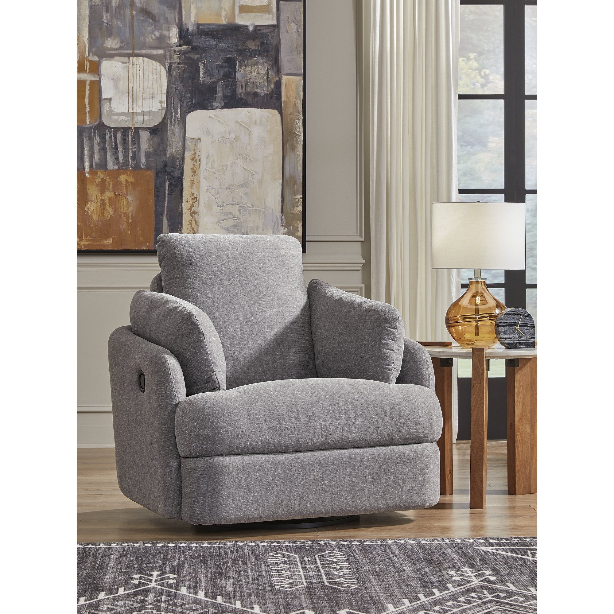 Fauteuil inclinable pivotant Modmax gris foncé Signature Design by Ashley