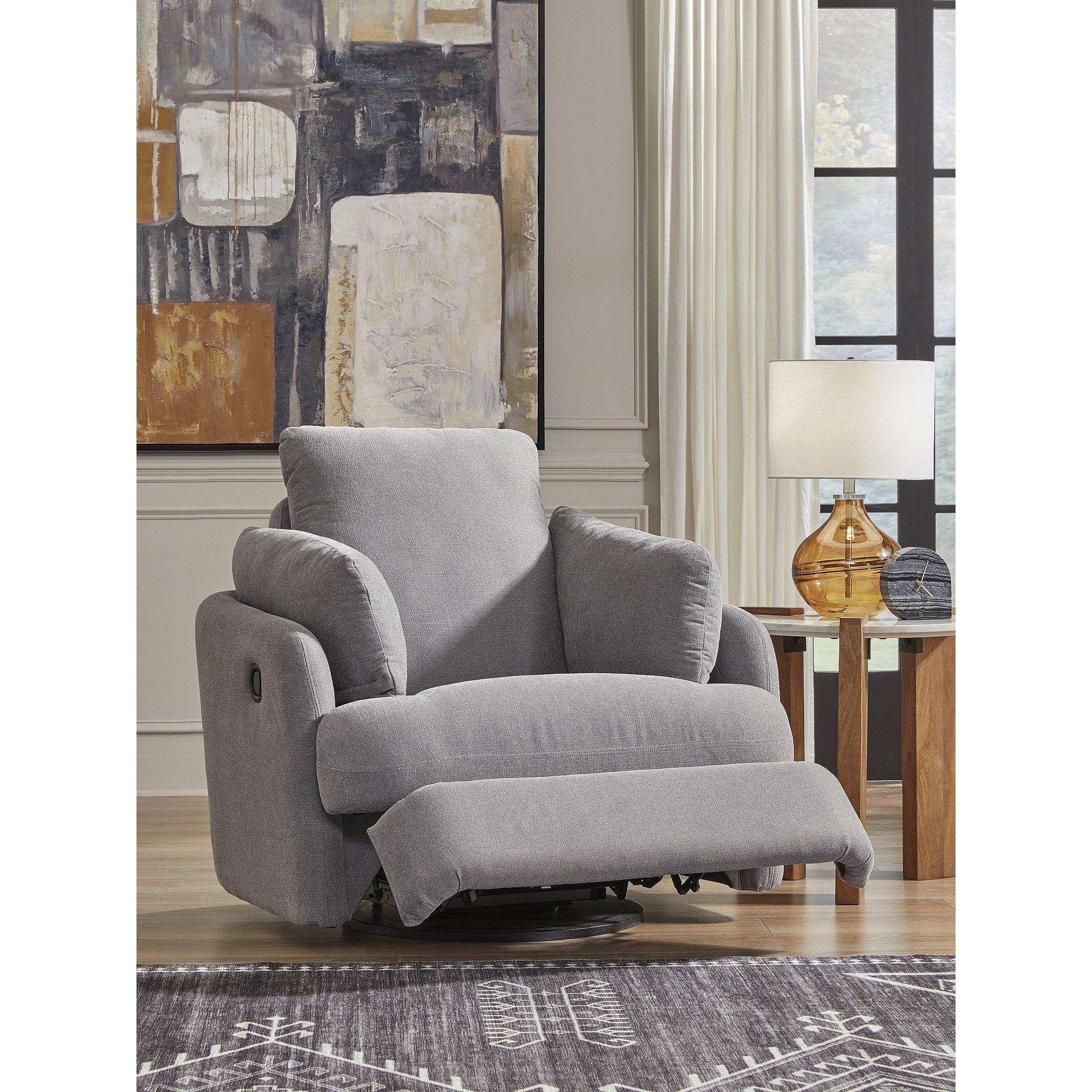 Fauteuil inclinable pivotant Modmax gris foncé Signature Design by Ashley