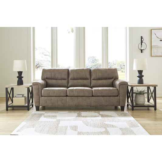 Canapé Signature Design by Ashley Navi marron/beige - 89 L x 38 P x 39 H