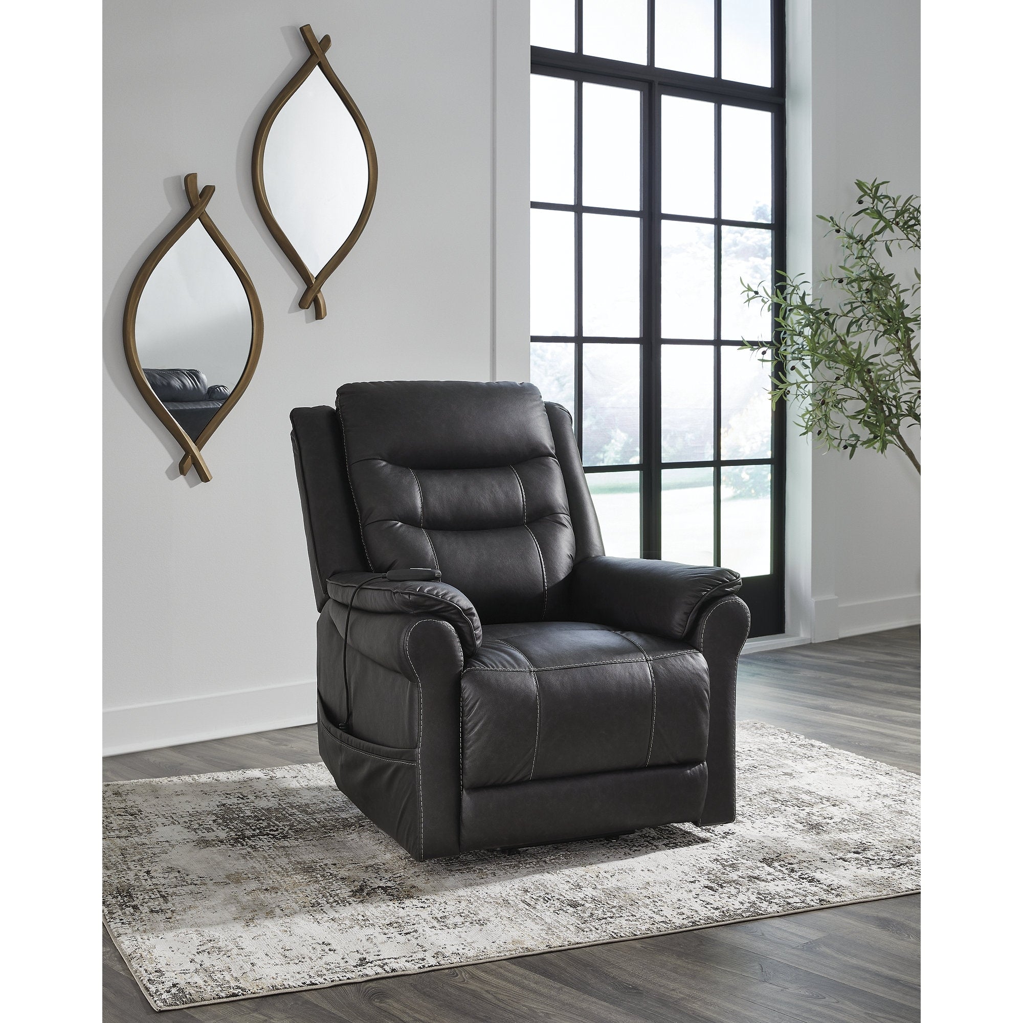 Fauteuil inclinable électrique Signature Design by Ashley Oatman noir