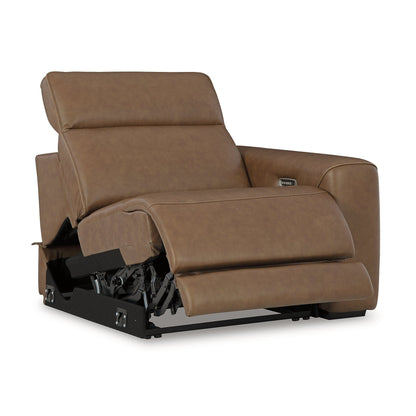 Canapé sectionnel inclinable électrique 3 pièces Signature Design by Ashley Rally-Up Brown - 116 L x 40 P x 34 H
