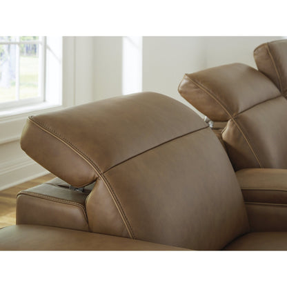 Canapé sectionnel inclinable électrique 3 pièces Signature Design by Ashley Rally-Up Brown - 116 L x 40 P x 34 H
