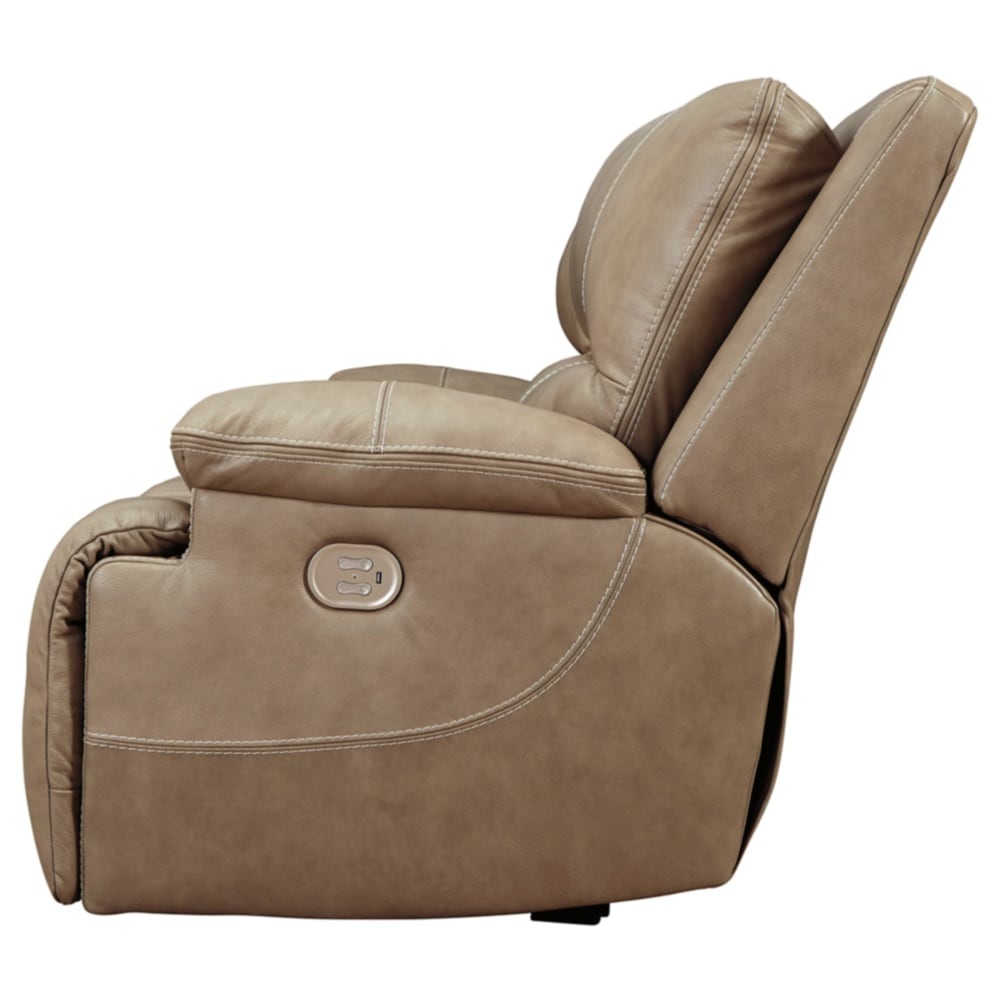 Canapé inclinable double réglable électriquement en cuir Signature Design by Ashley Ricmen