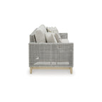 Canapé d'extérieur gris Seton Creek Signature Design by Ashley avec coussin - 82,63 L x 36,25 P x 35,88 H