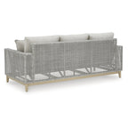 Canapé d'extérieur gris Seton Creek Signature Design by Ashley avec coussin - 82,63 L x 36,25 P x 35,88 H