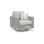 Salon d'extérieur pivotant gris Signature Design by Ashley Seton Creek avec coussin - 36,38 L x 35 P x 36 H